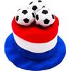 Toyland® Olanda Cappello a cilindro da tifoso di flag football con palloni da football in 3D - Feste e celebrazioni a tema Coppa del Mondo ed Europei in maschera - 10 paesi tra cui scegliere