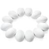 JOYIN 24 uova pasquali in legno bianco da 6 cm, non verniciate, per bambini, fai da te, per dipingere le tue uova, artigianato pasquale, caccia, cestino