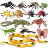 TOEY PLAY Realistici Insetti Giocattolo, Figure Insetti, Rettile Giocattoli, Animali Assortiti, Api, Farfalle, Serpenti, Ragni, Regalo per Bambini Ragazzi Ragazze 3 4 5 6 Anni