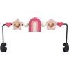 Kinhzrude Baby Bouncer Toy Bar, Bouncer Toy Bar, facile da fissare e rimuovere, materiali adatti ai bambini, ideale per bambini, in bianco e nero (arcobaleno)