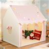 eSynic Tenda da Gioco per Bambini con Luci LED Decorative, Casetta Stanza di Attività Giochi con 2 Finestre per 2-3 Piccoli, Angolo da Lettura Studio, Facile da Montare - Rosa a Quadri