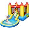 COSTWAY Castello gonfiabile per bambini, Con Scivolo ad Acqua, Trampolino e Piscina, per 2 Bambini di 3-5 Anni, Con Borsa di Trasporto e Kit di Riparazione, 365 x 200 x 190 cm (Senza soffiatore)