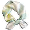 Aufeel Af001 Mordern Donna | Sciarpa piccola quadrata di seta, foulard leggero e bandana per capelli o borsa in confezione regalo