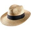Classic Italy - Cappello Fedora Tesa Larga Nude Fedora Straw - Size 53 cm - Naturel