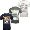Xact Maglietta Uomo 3 Pack T-Shirt Girocollo Manica Corta 100% Cotone Pettinato Stampa Grafica vestibilità Regolare