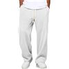 Generic Pantaloni da uomo con trama a nido d'ape, tinta unita, design a gamba larga, tessuto leggero, traspirante, per escursioni e uso quotidiano, elastico in vita