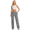JTPW - Pantaloni da donna 100% cotone, flanella super morbida, per pigiama/pantaloni da casa con tasche, XS