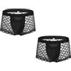 YAHWULAI Boxer da uomo, comodi e traspiranti, biancheria intima trasparente con design a griglia