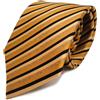 TigerTie ohne Markenname Cravatta in seta - oro beige nero striato