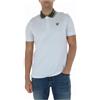 Lyle & Scott - Polo da uomo con colletto tartan, bianco, L