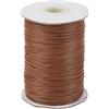 FASHEWELRY Bobina di filo in poliestere cerato da 1 mm, 183 metri/rotolo per bricolage, collana, braccialetto, artigianato, cammello