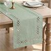 Artoid Mode Salvia Verde Stile Rustico Casa di Campagna Geometrico Primavera Runner da Tavolo 40x100 cm, Estate Decorazione da Tavolo Vacanza Festa Decorazione