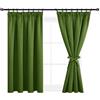 DWCN Tende Oscuranti con Nastro Arrotondato, Tende Termiche con Fiocchi per Cucina e Camera da Letto, 137x167cm (AltezzaxLarghezza), Verde Oliva, Set di 2