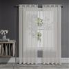 Joydeco Tende per Interni in Voile con Occhielli 2 Pezzi L 140 X A 225 CM, Tenda Semitrasparenti per Camera da Letto e Soggiorno Eleganti Finestra Moderne, Lino