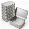 Forever bene Scatola Latta Rettangolare con Coperchio a Cerniera, 9,5 x 6 x 2,2 cm, Scatolina in Metallo Nera Vuota, Contenitore Latta per Organizzazione, Fai da Te, Viti e Minuteria
