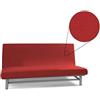 Biancaluna Copridivano Senza braccioli 2 posti Queen Genius 125 a 170 cm S070 Rosso
