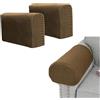Yzalen Copribraccioli per divano, 2 pezzi, lavabili, copribraccioli elasticizzati per poltrona relax, poltrone, divani (marrone chiaro)