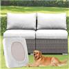 ZGDDPZA Copriseduta per Divano da Esterno - Federa Elastica per Cuscino, Copricuscini per Mobili da Giardino, per Patio, Terrazza e Uso Interno/Esterno (Bianco,2PCs Length 50-65cm)