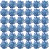 FagusHome 35 Pz Teste Fiore di Ortensia 18CM Artificiale Fiori Artificiali con Steli Fiori di ortensie fintiper la Decorazione (Blu viola)