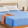 My home store Lenzuolo con angoli 100% cotone egiziano 300TC, qualità alberghiera, lenzuola con angoli da 75 cm (Azzurro chiaro, King)