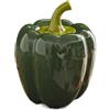 Generic Barattolo in ceramica per alimenti, a forma di peperoncino, barattolo per tè sfuso, contenitore per tè sfuso, ornamento per la casa, contenitore per alimenti e caffè (verde)