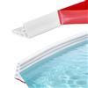duozoanz Barriera Doccia Ferma Acqua, Barriera Antiallagamento e Paratia Antiallagamento Auto-Adesiva in Silicone, Guarnizione Morbida con Design a bambù, 2x100cm incl. Colla, Bianco