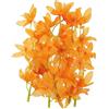 PATIKIL 7 Artificiale Orchidea Fiore, 12pz Candele Galleggianti Simulazione Fiore Cilindro Vaso Riempitivi per Casa Matrimonio Decorazione, Arancione