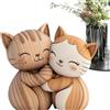 Generico Insegna Gatto,Insegna Gatti Coppia Divertente Stile Bidimensionale Decorazione Tavolo - Decorazione Animale da Tavolo per Amici Natale San Compleanno Camera Libreria Armadio