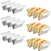 Keltorio Taco, 6 supporti Taco, con manici in acciaio inox, supporto a forma di onda, per tacos, casa, picnic, feste, hot dog, panini, ristoranti (22,6 x 10 cm)