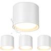 KYOTECH Faretti LED Soffitto IP44 - Ø84*65mm GX53 Faretto LED Interno - 6W 550LM 3000K Lampada da Soffitto - Alluminio Bianco Spot per Bagno Soggiorno Cucina Corridoio Set di 4