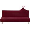 Jaotto Copridivano Clic Clac estensibile a 3 posti, copridivano senza braccio, elastico, per divano in jacquard, copertura per divano letto, universale, jacquard, colore: bordeaux
