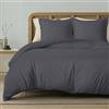 Utopia Bedding Utopia Set di biancheria da letto in microfibra da 3 pezzi - Include 1 copripiumino 200 x 200 cm con cerniera di sicurezza e 2 federe 80 x 80 cm con chiusura a busta (Grigio)
