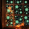 SULOLI 128 Pezzi Vetrofanie Natalizie per Finestre Fluorescente