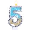 Tinoaly Candele a Tema Spiaggia, Candele a Forma di Numero Decorazioni per Torte Compleanno a Forma Conchiglia Stella Marina Paillettes per Feste di Compleanno (5)