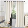 MRTREES Tenda Oscurante da Interno Camera da Letto 2 Pezzi 140x300 CM, Tende Termiche Isolanti con Occhielli Tende Beige Chiaro Oscuranti Fonoassorbenti per Casa Finestra Salotto Soggiorno