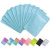 Plaphy 100 Sacchetti Mylar in Alluminio Richiudibili con Zip(Blu,10,5x15cm)