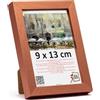 3-B Cornice portafoto MEGA - Rosso rame - 9 x 13 cm - Cornice in legno, cornice per foto, cornice per ritratti con vetro acrilico
