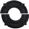 Generico Medaglione Per Plafoniera - Elegante Finitura Nera, Copertura Decorativa Per Pannello Dal Design Diviso, Diametro Esterno 30,5 Cm, Diametro Interno 13 Cm + Massa 220 G, Base Di Fissaggio In Materiale