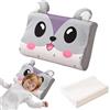 TZEKING Cuscino Memory Foam Bambini, Cuscino Schlummerkids Ergonomico con Federa Ipoallergenica, 45x27x6cm Cuscino Culla Traspirante e Lavabile per Ragazzi e Ragazze 3-10 Anni
