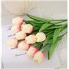 Wekuw 15 Pezzi Tulipani Finti Fiori Artificiali Realistici per Bouquet 33cm Tulipani Finti in Lattice,Tulipano per Fai da Te,Bouquet da Sposa,Hotel,Festa,Decorazioni per La Casa (Polvere di Albicocca)