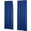 Deconovo Tende Oscuranti Termiche Isolanti Moderne Coprente Camera da Letto Bambini Tende Soggiorno 2 Pezzi con Nastro per la Casa 140x160 CM Blu Elettronico