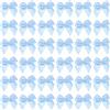 PATIKIL 1 Fiocchi Decorativi Mini 100Pz Fiocchetti per Bomboniere Mini Nastro di Raso per Applique Fai da Te Cucito Decorazione per Matrimonio Festa Blu Scuro