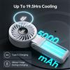 JISULIFE Ventilatore Portatile JISULIFE, Ventilatore Portatile con Display LED [Raffreddamento Massimo 19,5 Ore] 5000mAh, 150 ° Ventilatore Portatile 3-in-1 (Mano/Scrivania/Collo) con 5 Velocità e Laccetto,