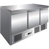 FORCAR-FREDDO G-S903TOP - Tavolo Frigo Refrigerato. Piano di lavoro In Acciaio inox. 3 Porte