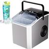 Generic 1.5L Macchina Del Ghiaccio, Macchina Da Banco Per Cubetti Di Ghiaccio Con Autopulizia, 12 Kg In 24 Ore, 2 Dimensioni Di Ghiaccio, Macchina Per Ghiaccio Portatile Per Casa E Cucina, Ufficio, Fe silver