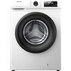 Hisense WFQP901418VM - Lavatrice a vapore, carico frontale 9 kg di lavaggio, 1400 giri/min, sistema anti-appannamento, porta XL, grande display LED