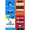 Bantam Press/Piatkus/John Murray Learnin Power of Moments, So Good They Cant Ignore You, Life Leverage, How To Be Fcking Awesome 4 Books Collection Set