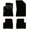 QUEMAR Tappetini Auto per Citroen C3 III, Bordo Beige, 1 Ricamo | 2016-2024 / Kit Tappeti Moquette e Gomma su Misura / Set 2 Anteriori + 2 Posteriori / Ricami e Colori Personalizzati
