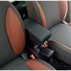 WOOD COMPANY Bracciolo compatibile con Fiat 500L (2012-2017) in Ecopelle Nero con ampio portaoggetti
