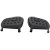 Generico Coppia Pulsanti Clacson Stampati in 3D (Nero) per Land Rover Discovery 2 TD5